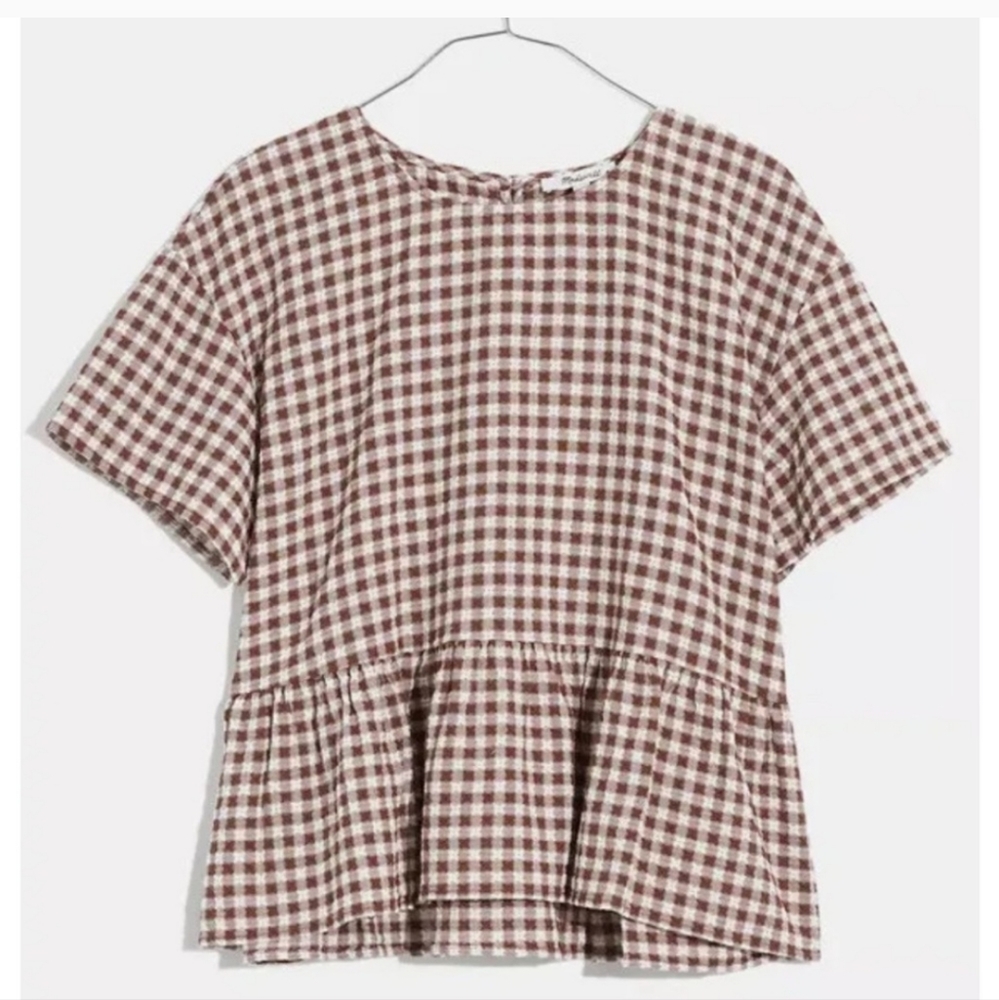 Madewell Medford Top in Textured Gingham